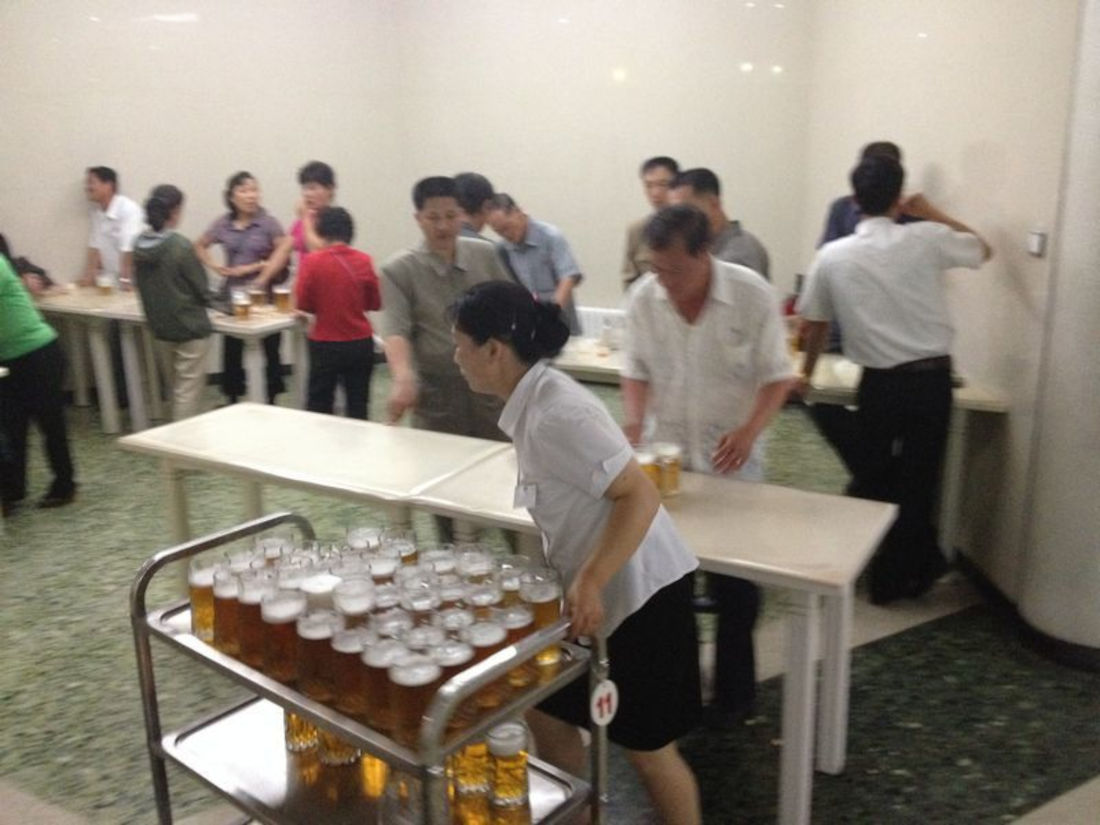 Photo of beer sales in North Korea
